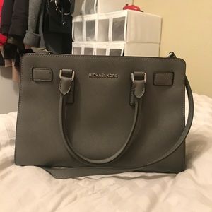 Michael Kors grey handbag with long strap!